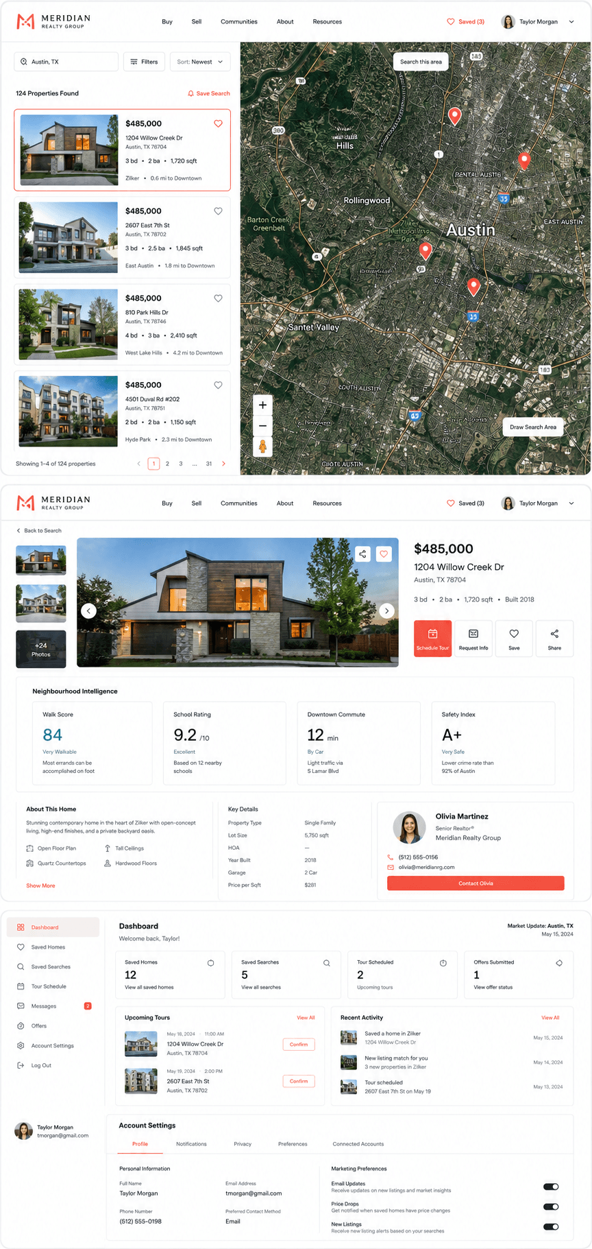 Meridian Realty USA — UI Screen